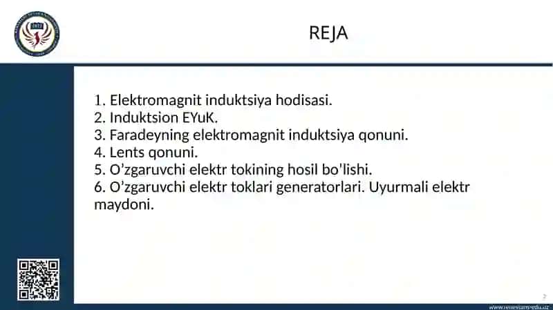 Induksiya elektr yurituvchi kuchi. Faradey qonuni va Lens qoidasi 2