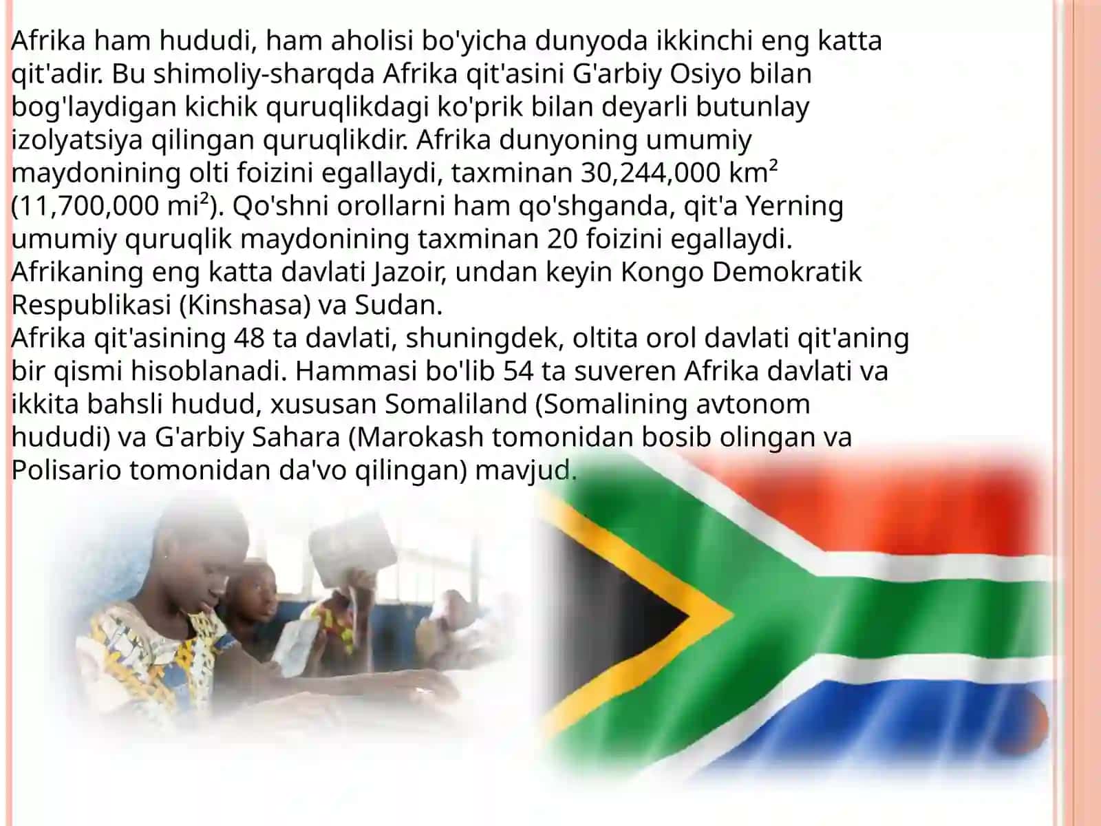 Afrikamamlakatarida Ta'lim Tarbiya Jarayonlari 2