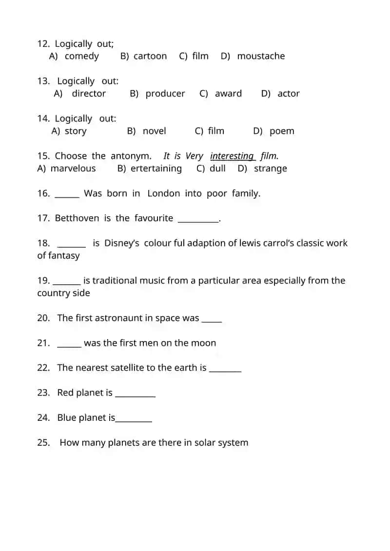 8-sinf uchun test III chorak 2