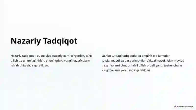 Ilmiy Tadqiqotning Turli Xillari 2