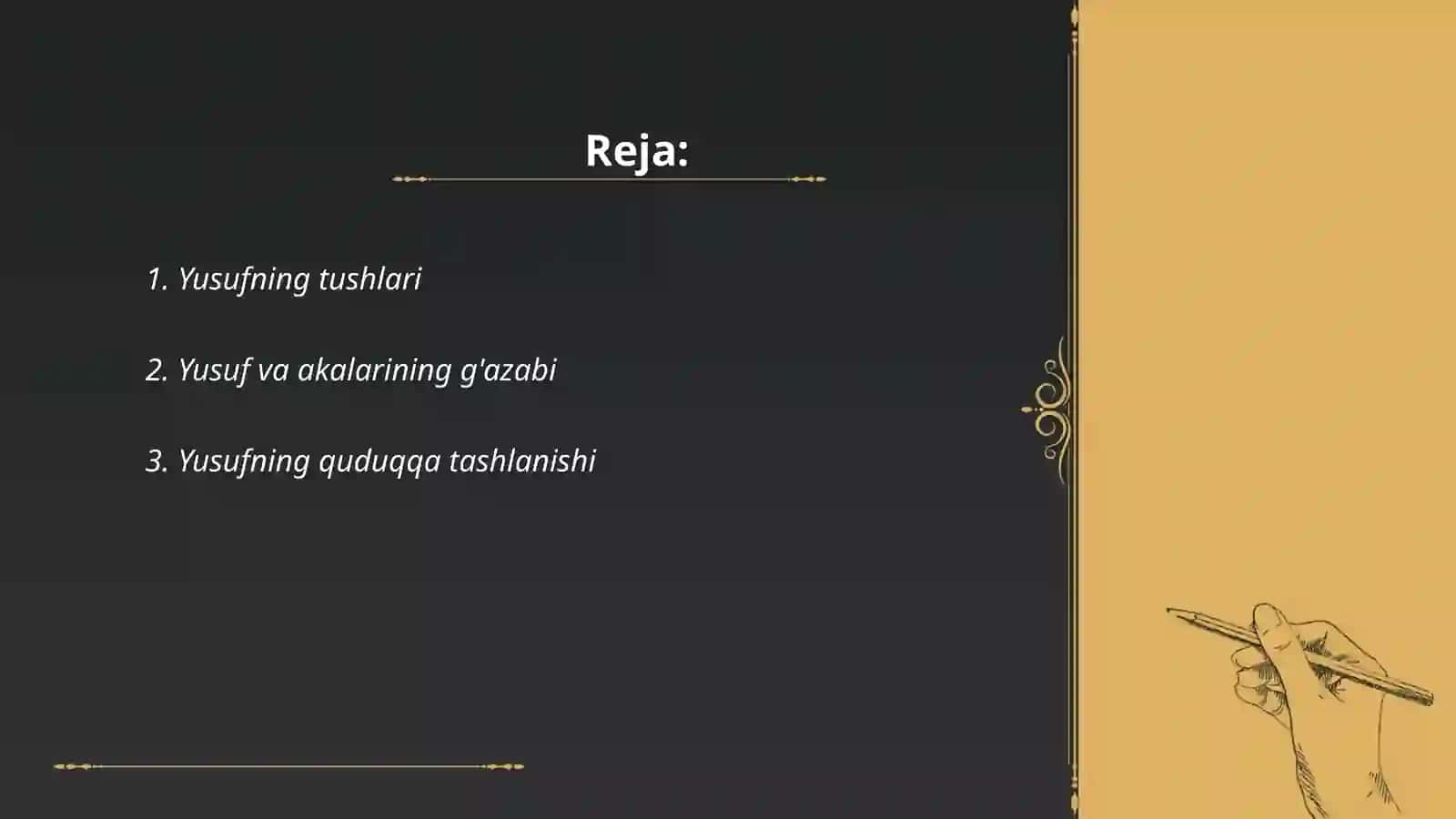Yusuf Payg'ambar va uning akalari qissasi 2