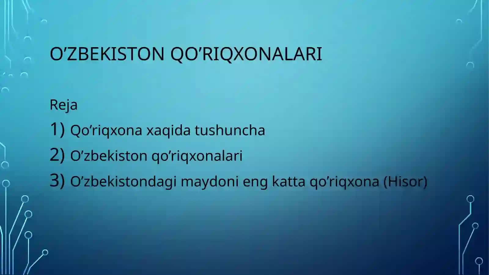 O’zbekiston Qo’riqxonalari 2
