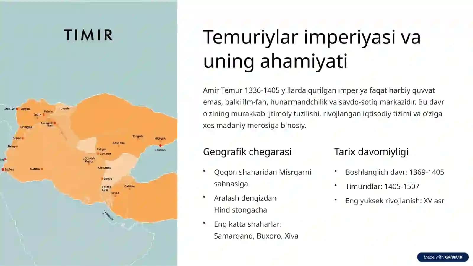 Temuriylar davrida ijtimoiy-iqtisodiy hayot 2