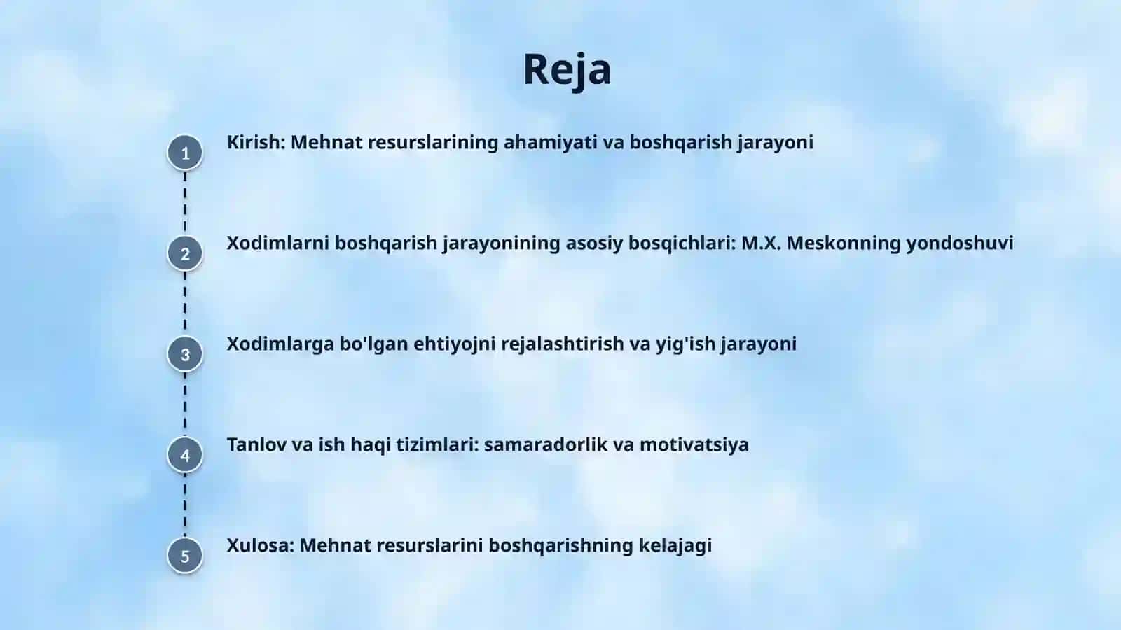 Mehnat resurslarini shakllantirish. Xodimlarni boshqarish. Mehnat resurslarini 2