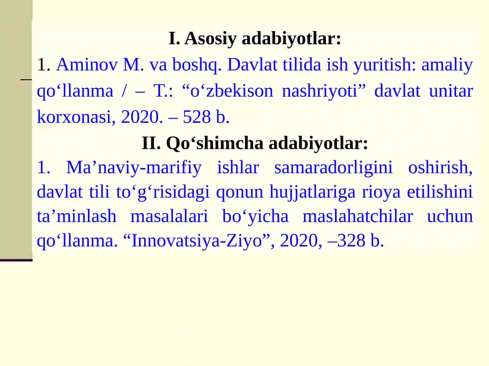 Davlat tilida ish yuritish 2