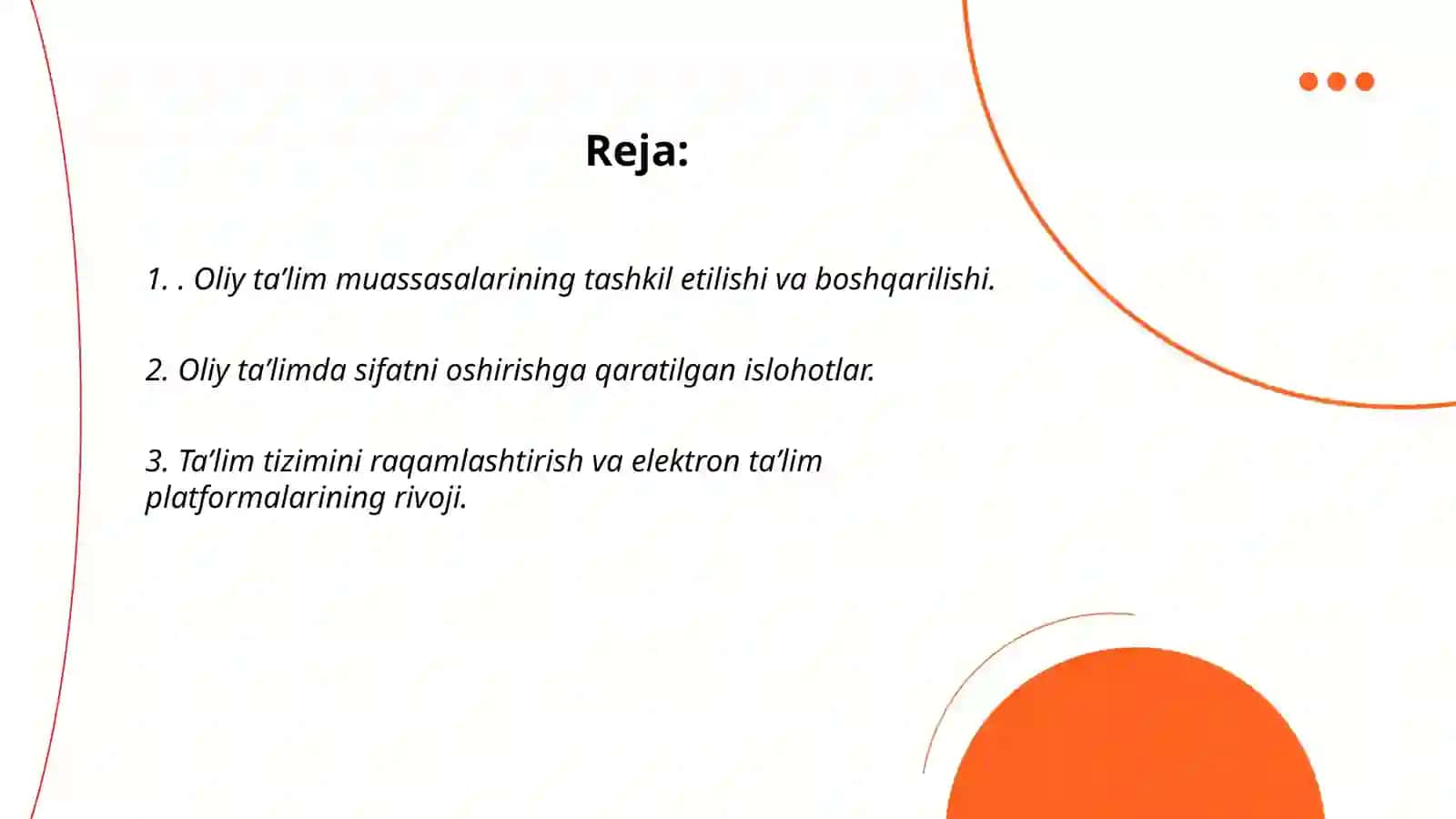 Oliy taʼlim sohasida qabul qilingan Qonunlar va ularda belgilangan vazifalar 2