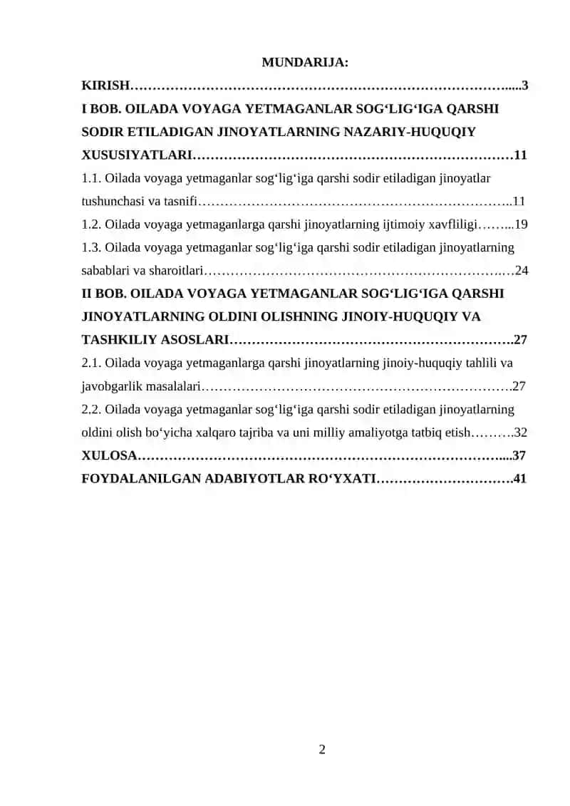Oilada voyaga yetmaganlarning sog‘lig‘iga qarshi sodir etiladigan jinoyatlarning oldini olish 2