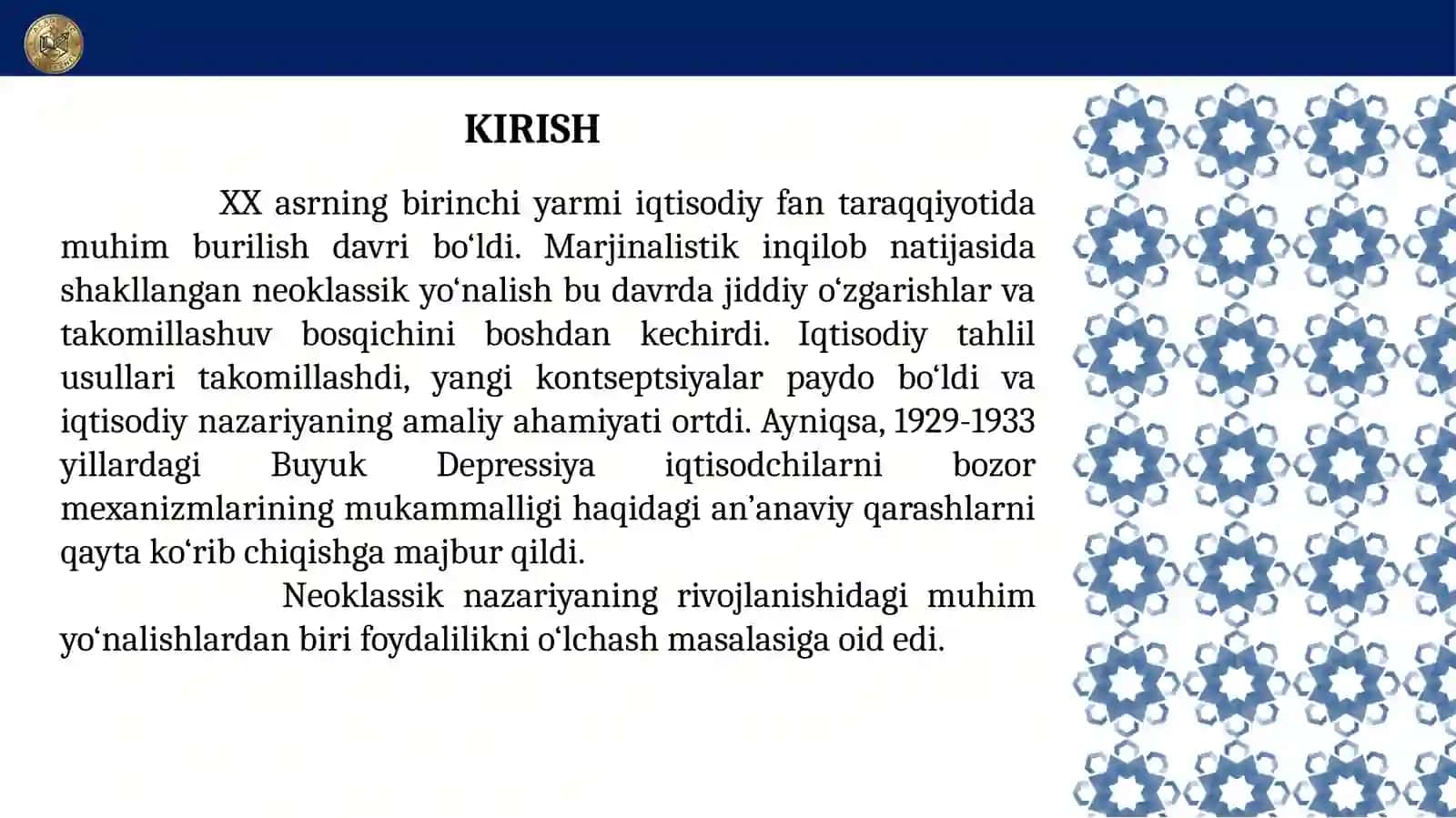 Neomumtoz yo‘nalishining rivojlanishi va nomukammal raqobat bozori nazariyalalari 2