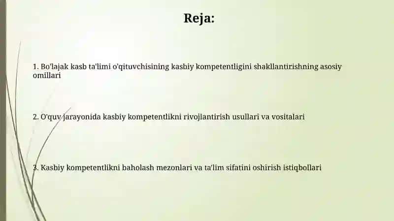 Boʻlajak kasb taʼlimi oʻqituvchilarning kasbiy kompetent-ligino shakllantirish xususiyatlari 2