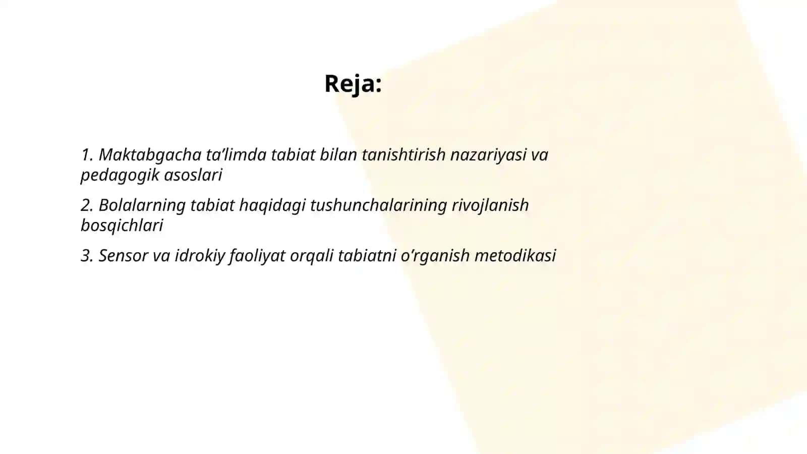 Maktabgacha taʼlimda bolalarni tabiat bilan tanishtirishning nazariy asoslari va tabiat haqida tushuncha 2