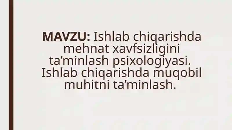 MUSTAQIL ISH 207-B GURUH 2