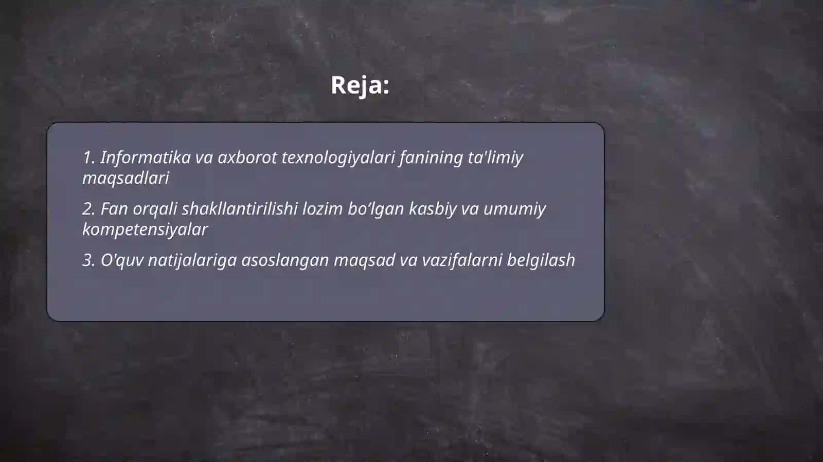 Informatika va axborot texnologiyalari fanini o'qitishning maqsad va vazifalari 2
