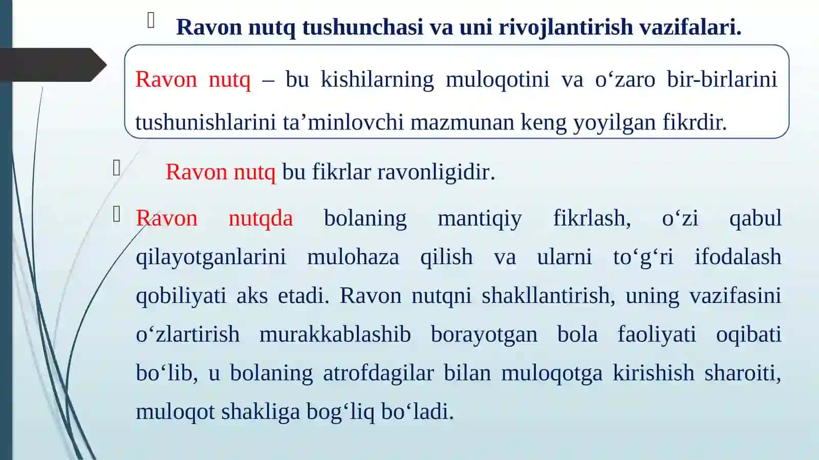 Ravon nutqini rivojlantirish 2