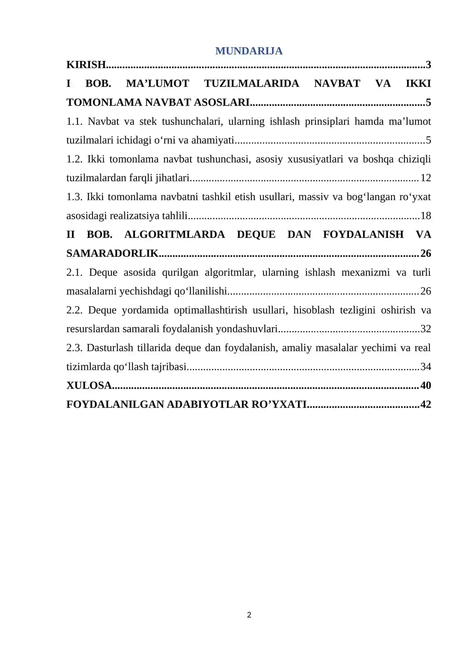 Ikki tomonlama navbat algoritmlati 2