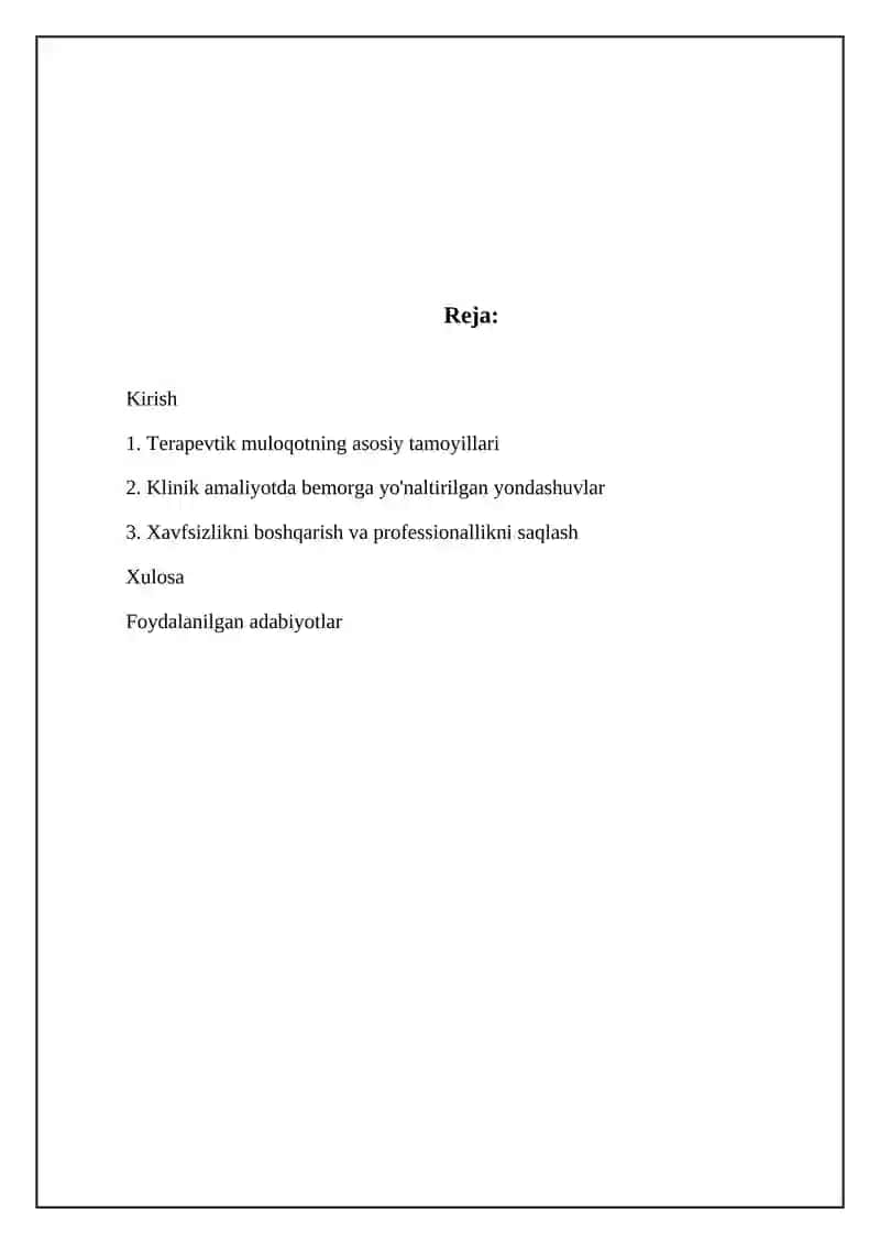 Terapevtik bemorlar bilan munotabatda bo’lish psixaligiyasi 2