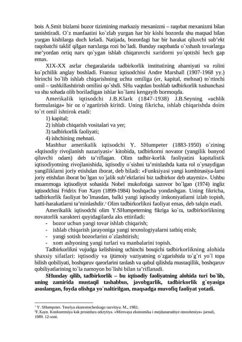 Kichik biznes va tadbirkorlikning moxiyati va mazmuni 2