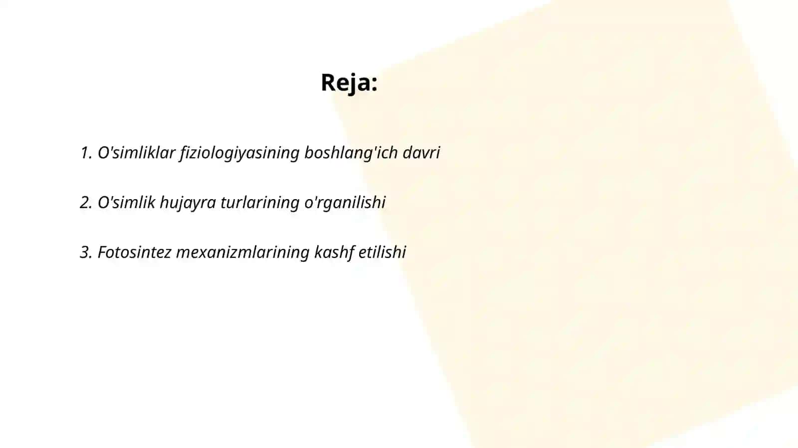 O'simliklar fiziologiyasining rivojlanish tarixi 2