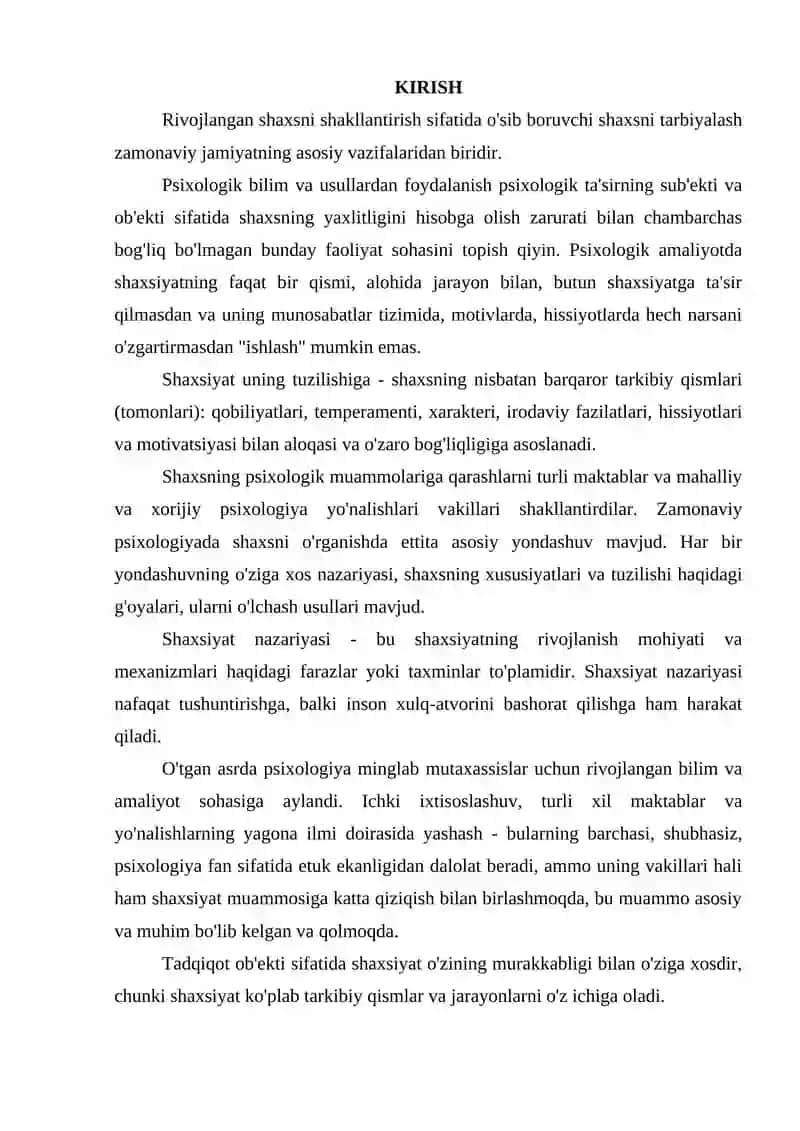 SHAXSNING PSIXOLOGIK TUZILISHI 2