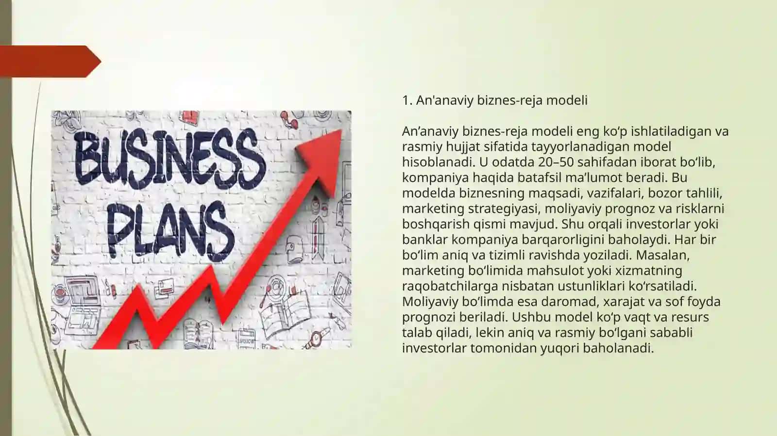 Biznes-rejaishlabchiqishningmavjudmodellari 2