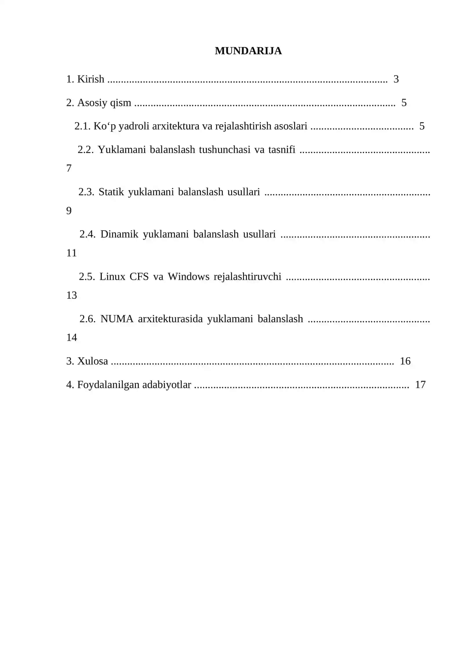 Koʻp yadroli rejalashtirishda yuklamani balanslash usullari 2