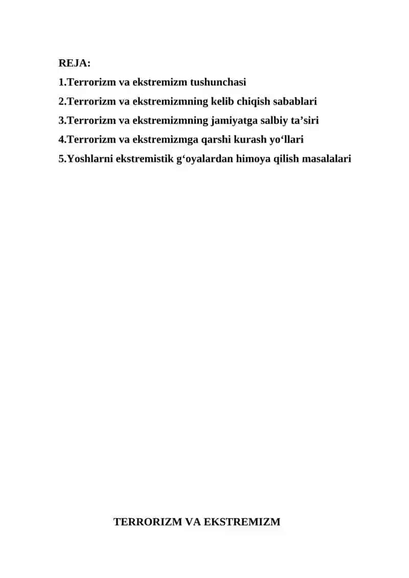 Terrorizm va ekstremizm 2