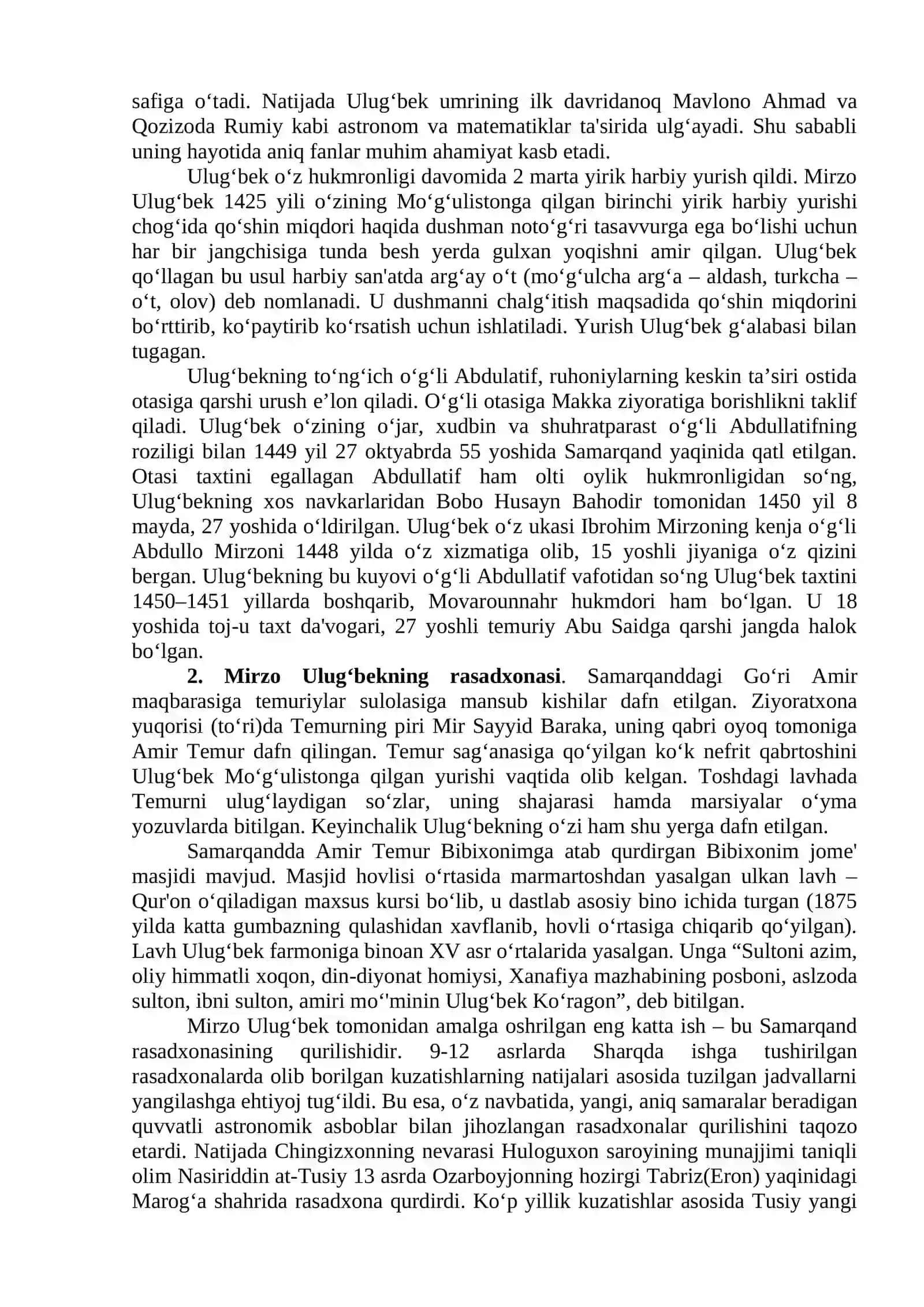 Mirzo Ulug’bek – buyuk astronom olim 2