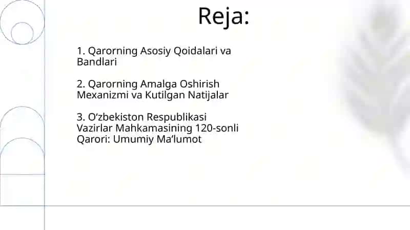O'zbekiston Respublikasi Vazirlar Mahkamasi 120 sonli qarori 2