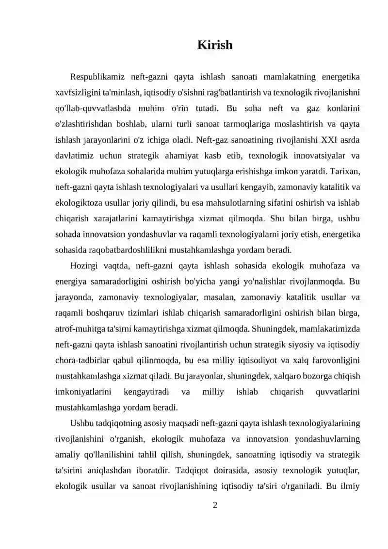 Neft-gaz sanoati rivojlanishi va ekologiyasi 2