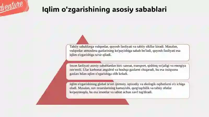 Iqlim o'zgarishining asosiy sabablari 2