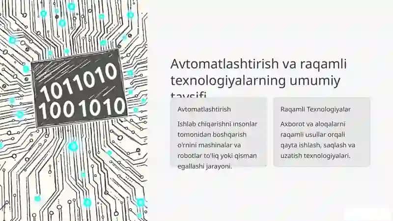 Avtomatlashtirish va Raqamli Texnologiyalar 2