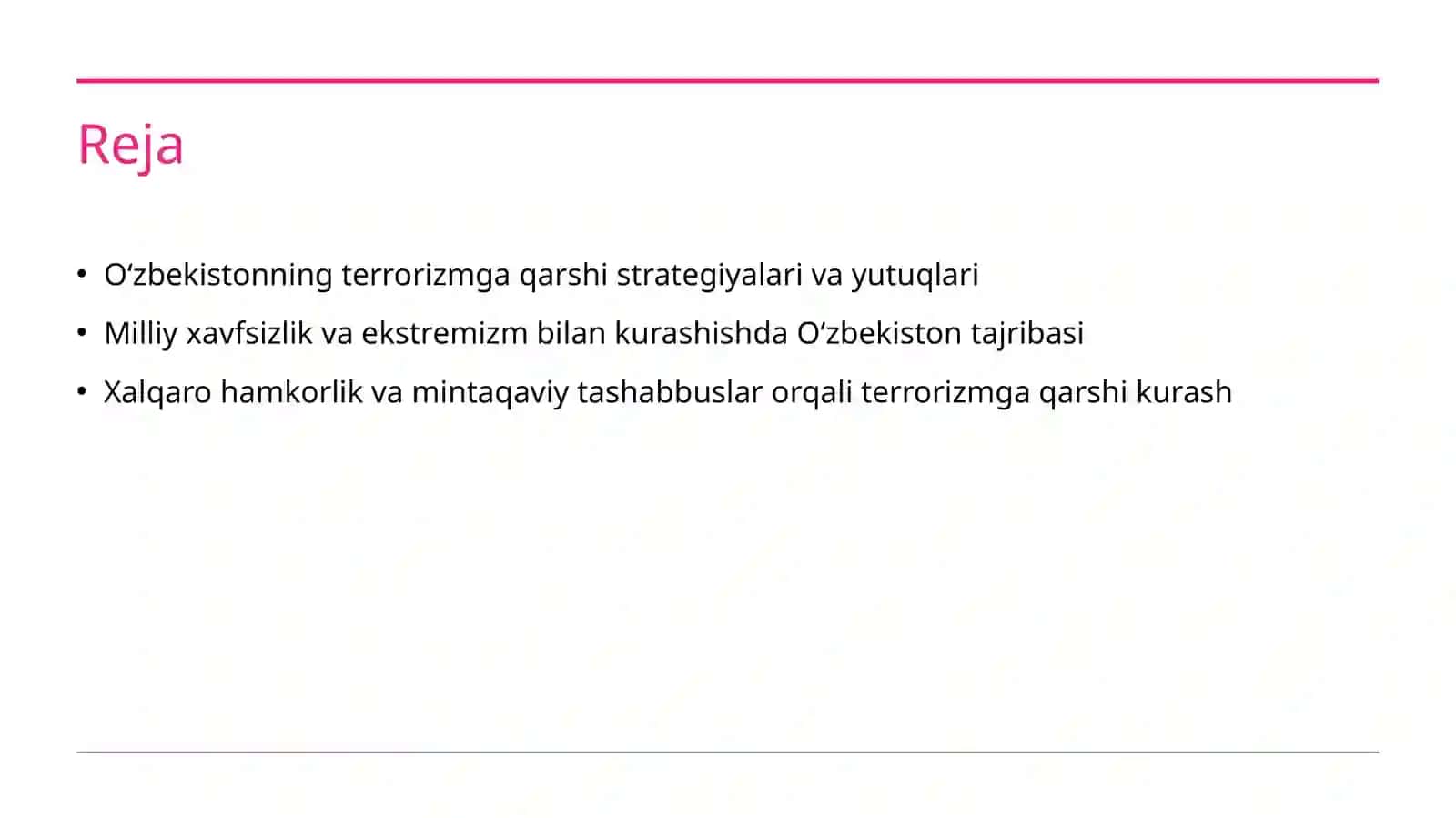 Oʻzbekistonning terrorizimga qarshi kurashi va tajribasi 2