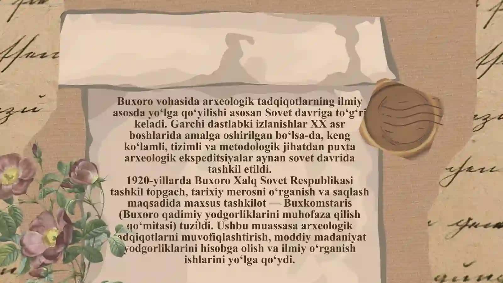 Sovet davrida Buxoro vohasida olib borilgan arxeologik dala tadqiqotlari 2