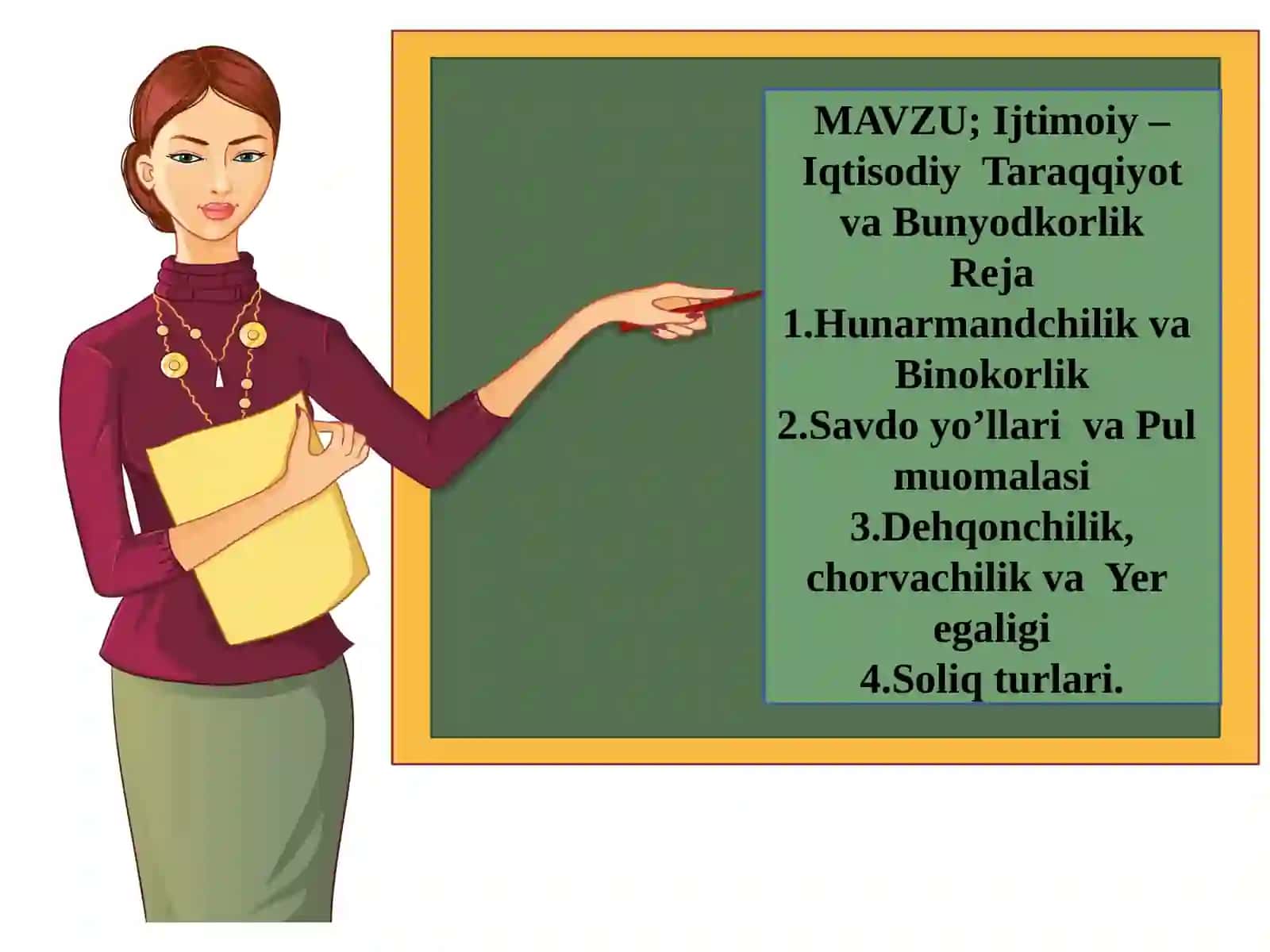 7- SINF O’ZBEKISTON TARIXI FANIDAN BIR SOATLIK DARS TAQDIMOTI 2