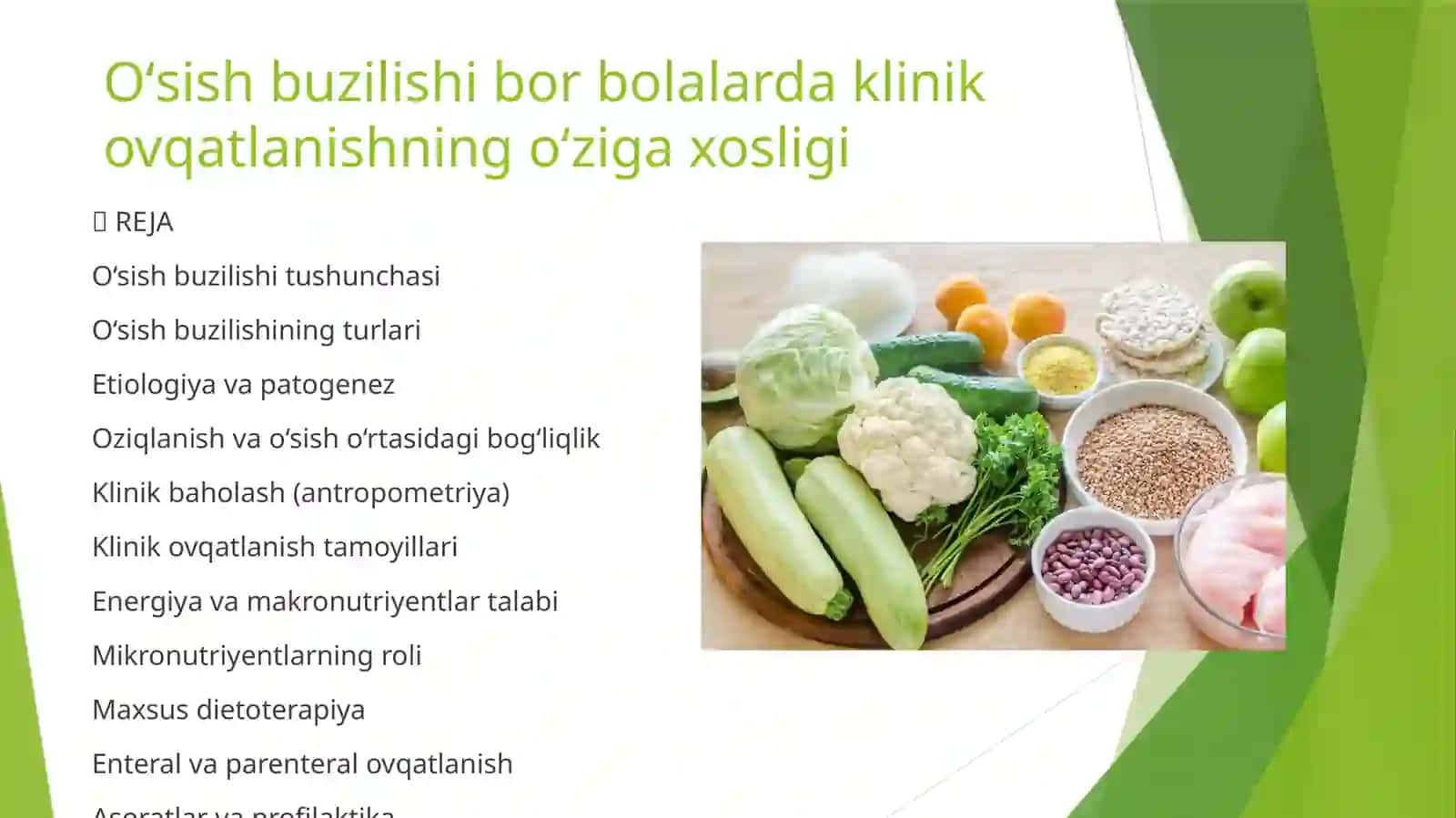 Oʻsishbuzilishi bor bolalarda klinik ovqatlanishningoʻzigaxosligi 2