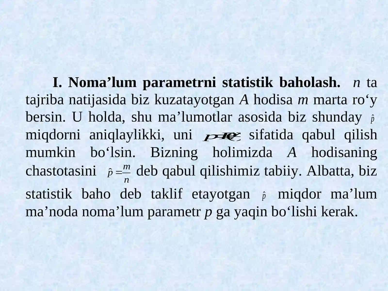 Matematik statistika 2