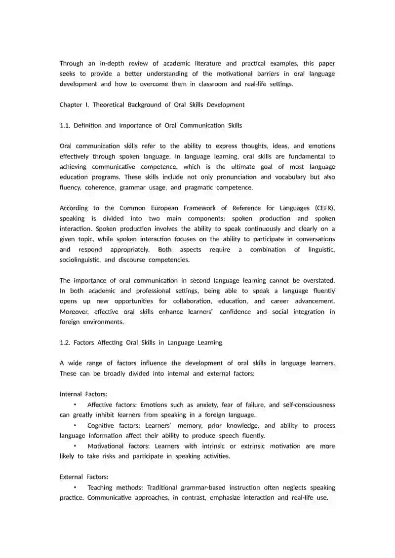 Problems of Motivating in Developing Oral Skills 2