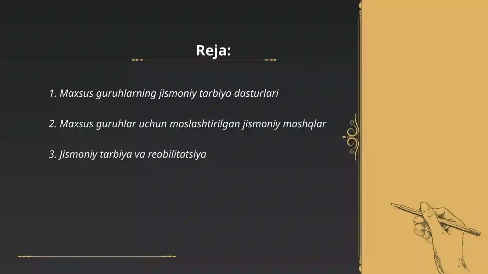 Maxsus guruhlari bilan jismoniy tarbiya 2