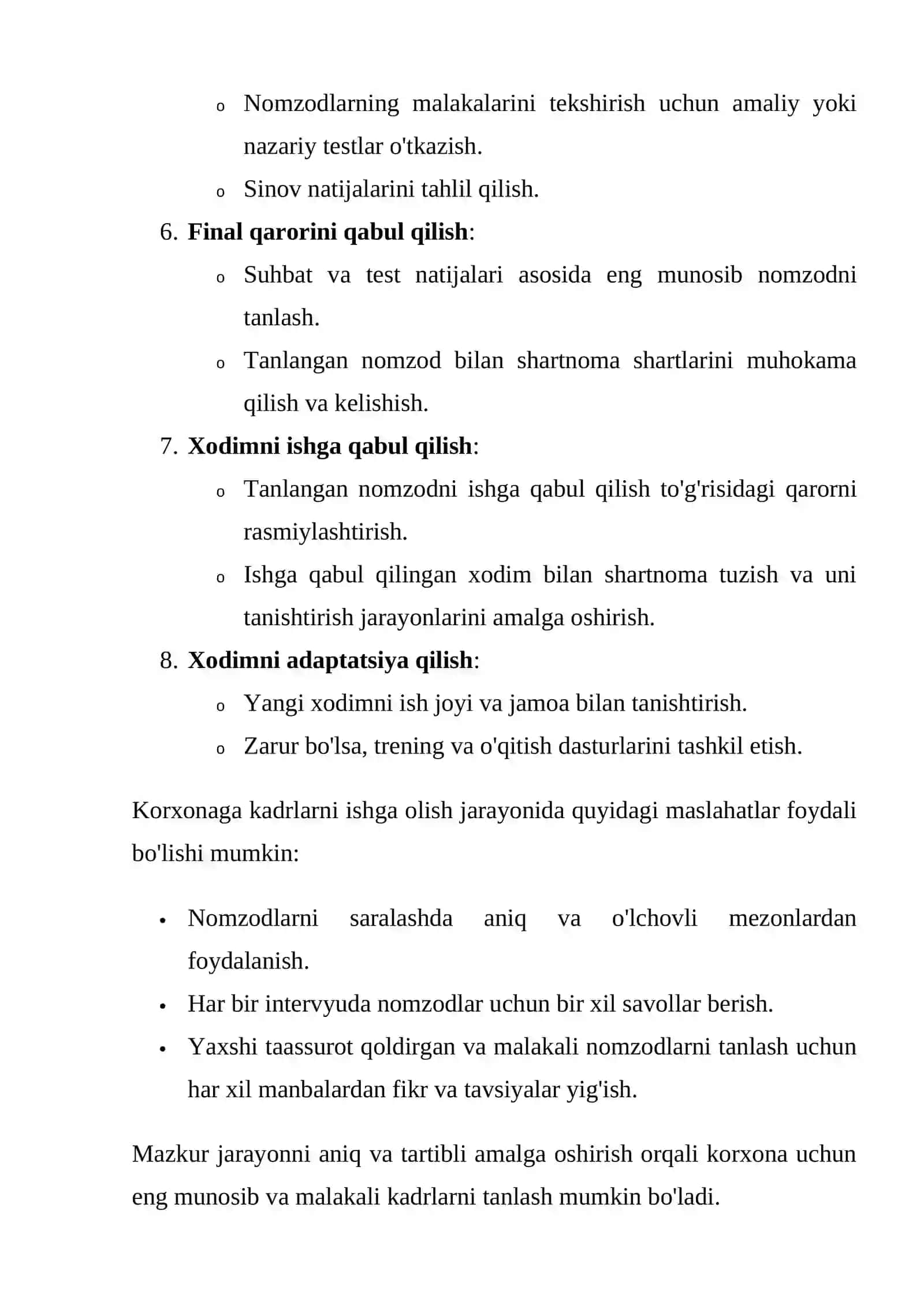 KORXONAGA KADRLARNI ISHGA OLISH VA ISH HAQQINI HISOBLASH 2