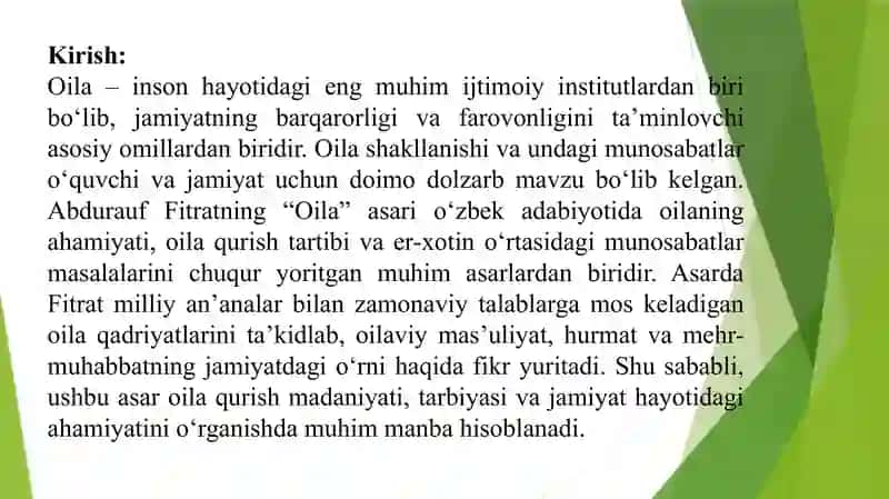 Abdurauf Fitratning “Oila” asaridagi qurish tartiblari va farzand tarbiyasiga oid g‘oyalar 2