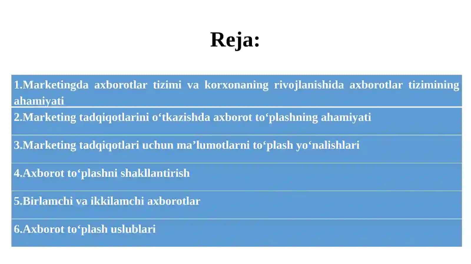 Marketing Faoliyatini Axbarot Ta’minoti 2