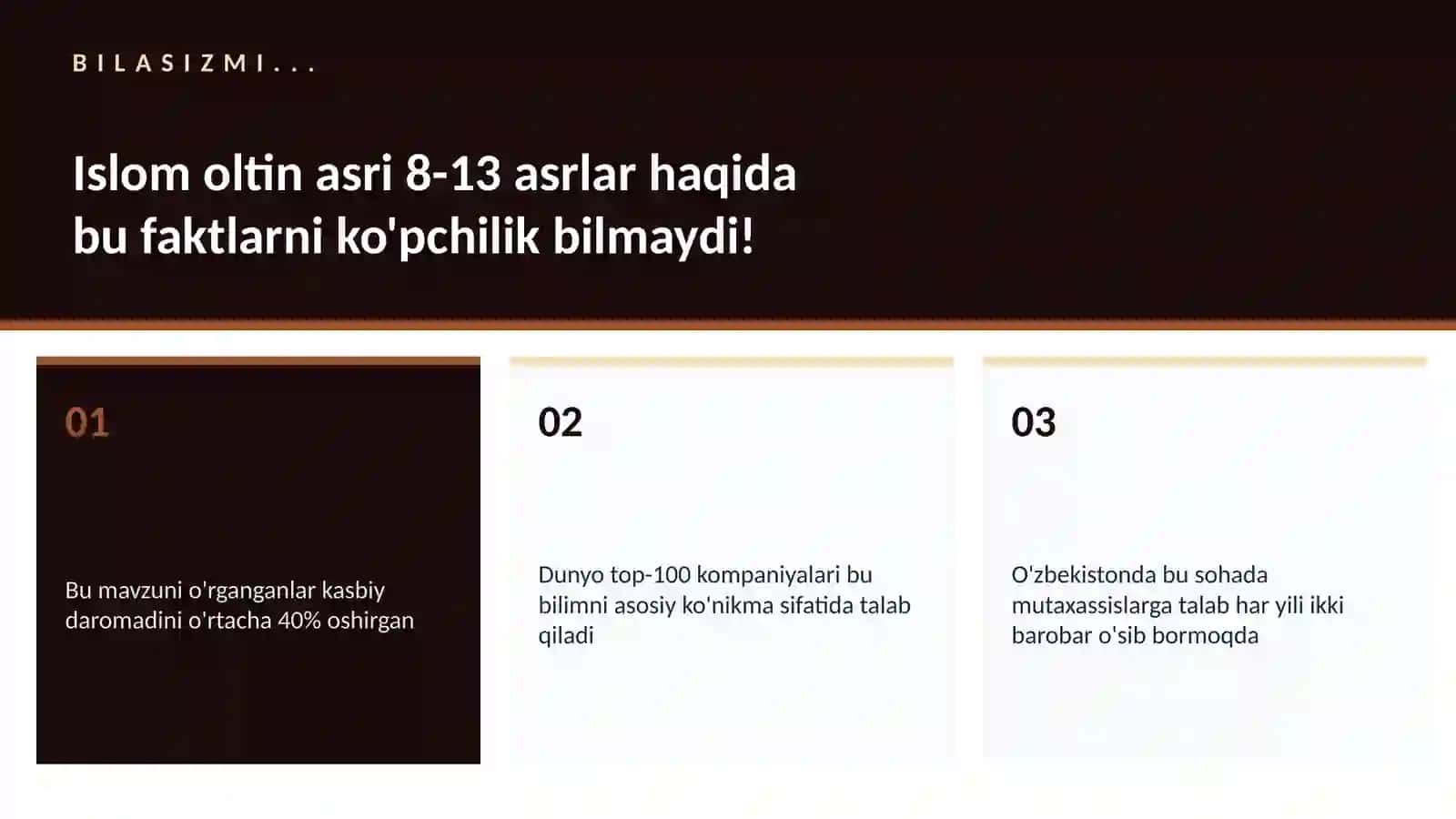 Islom oltin asri 8-13 asrlar 2