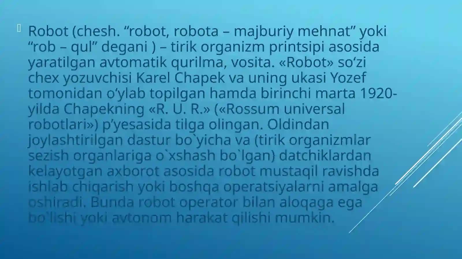 ROBOTOTEXNIKANING RIVOJLANISH TARIXI 2