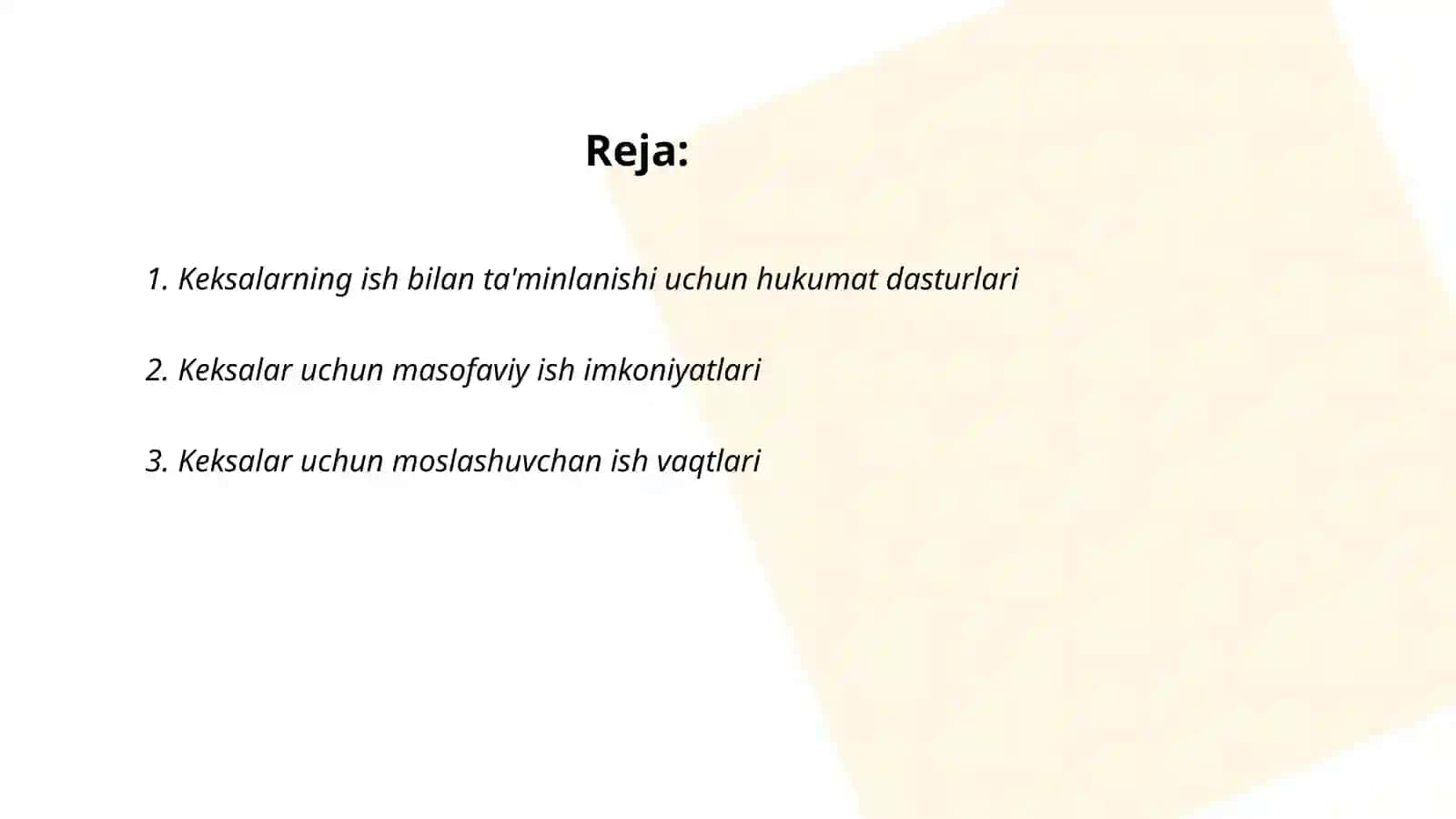 Keksalarni ish bilan taminlash 2