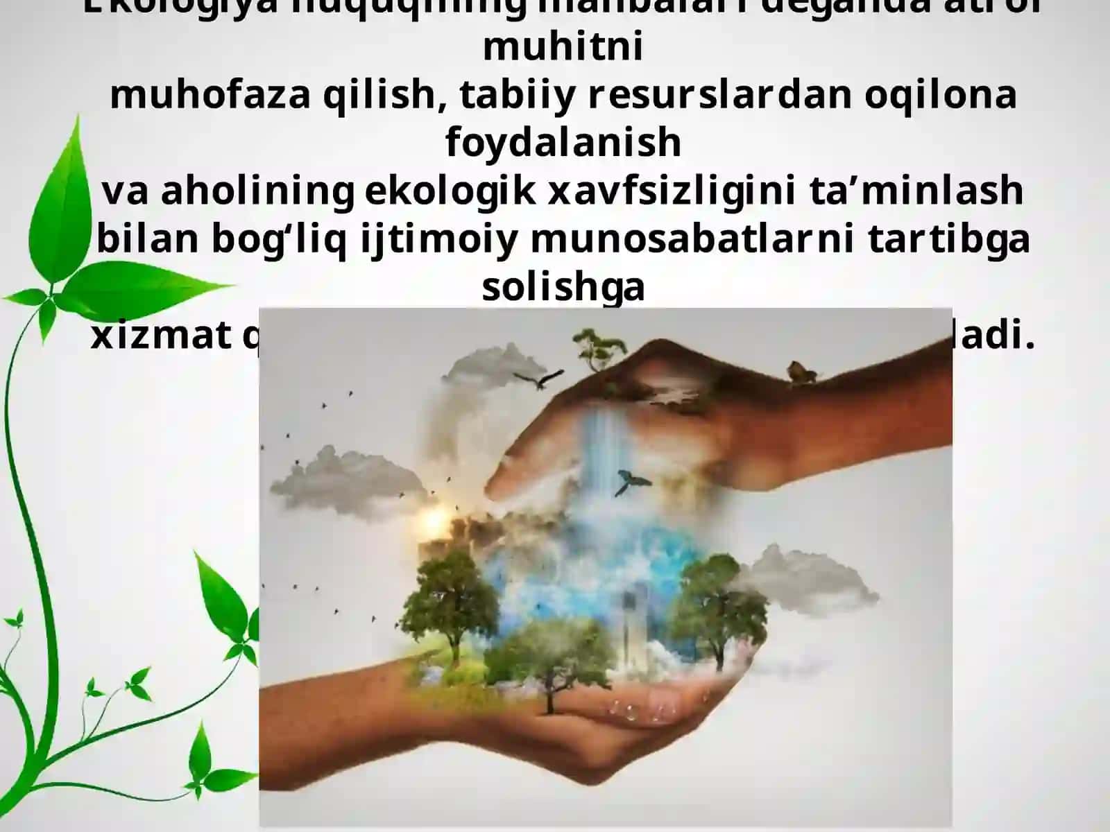Tabiatni muhofaza qilishning huquqiy asoslari 2