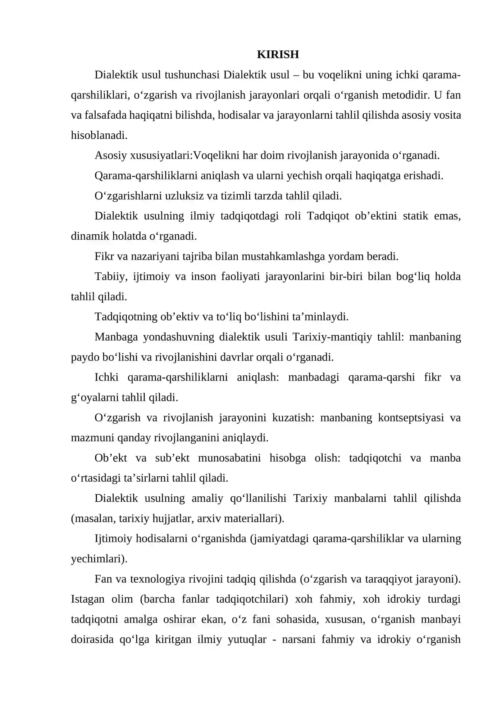 BILISH-TADQIQOT MANBAYIGA YONDASHISHNING DIALEKTIK USULI. 2