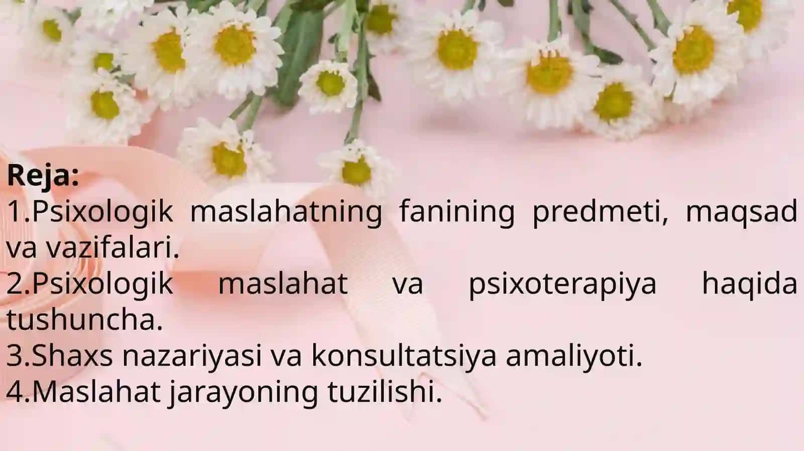Psixologik maslahatning umumiy muammolari 2
