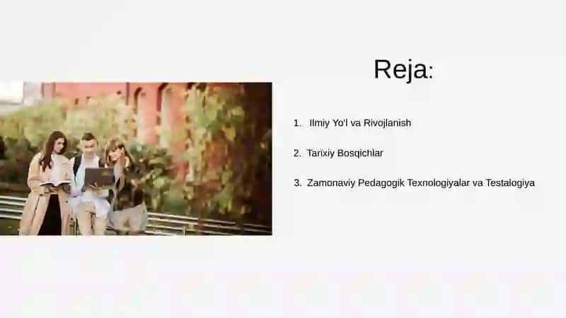 Pedagogik Testalogiya Tarixi 2