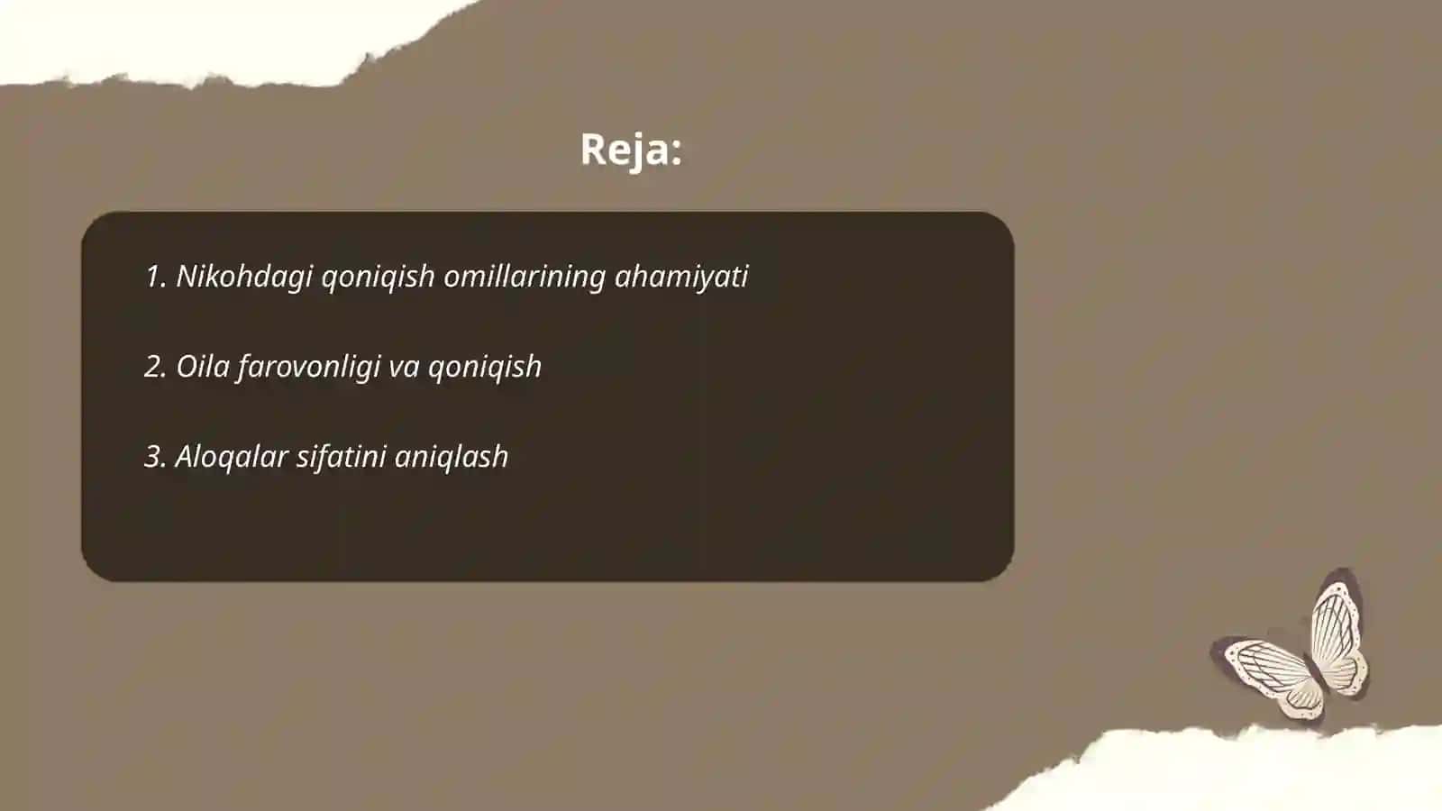 Nikohdan qoniqish omillarini sistemalashtirish 2