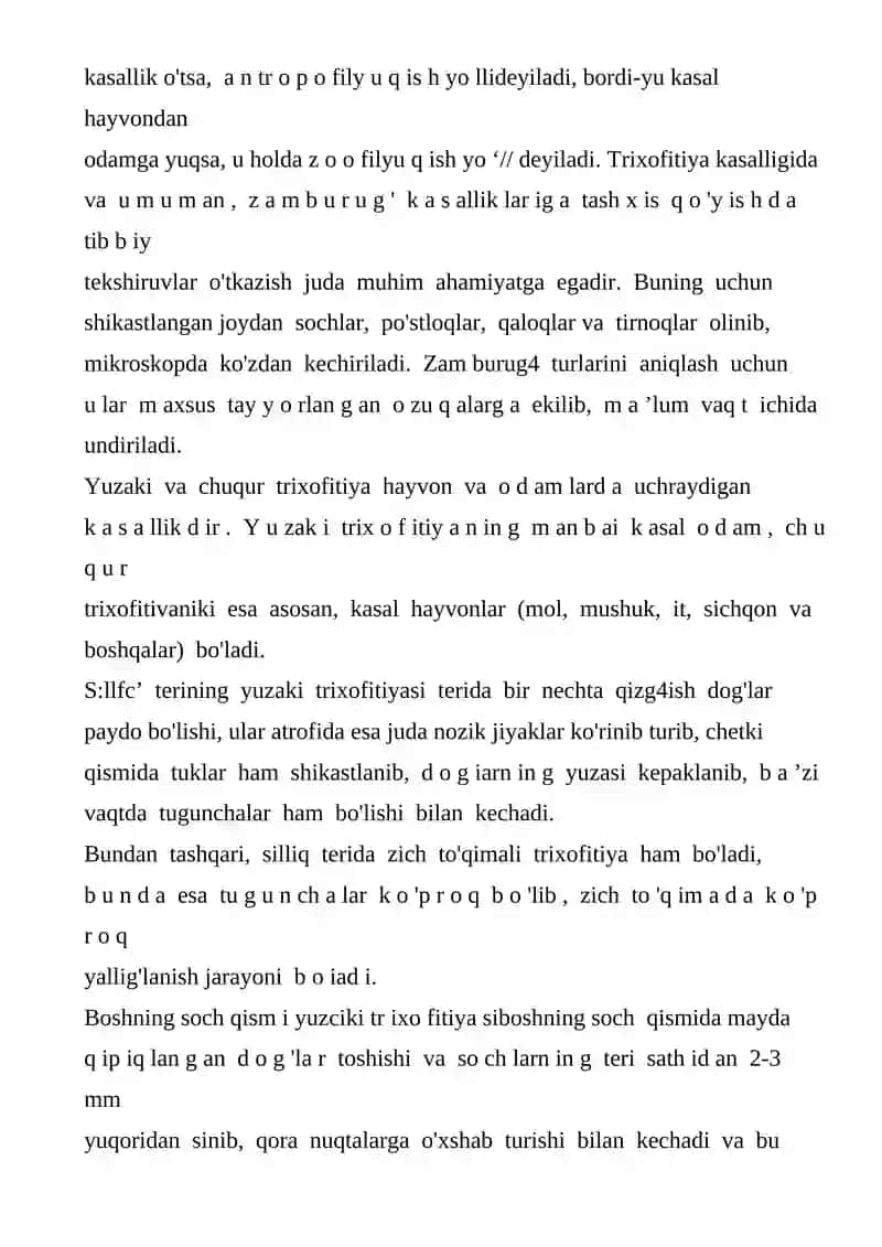 Trixofitiya, Mikrosporiya, Favus 2