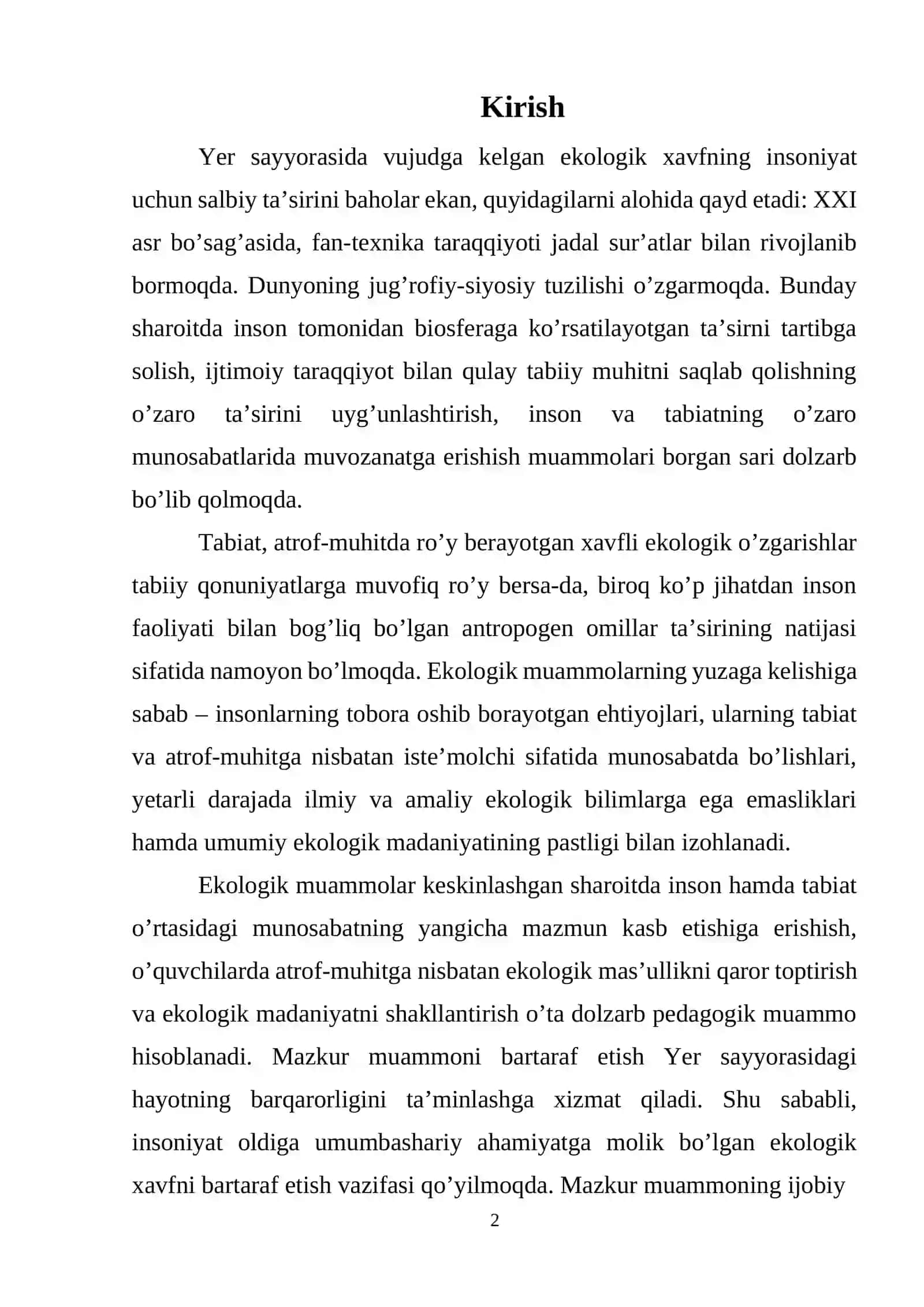 Ekologik tarbiya ta'lim va madaniyat 2
